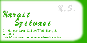 margit szilvasi business card